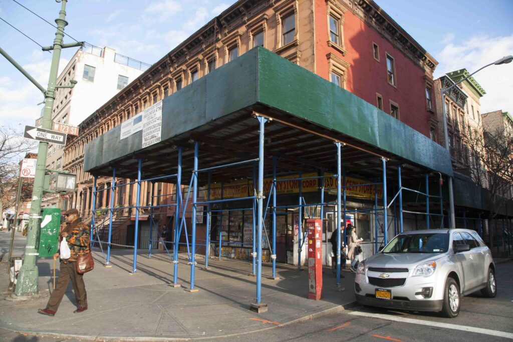 sidewalk shed New York