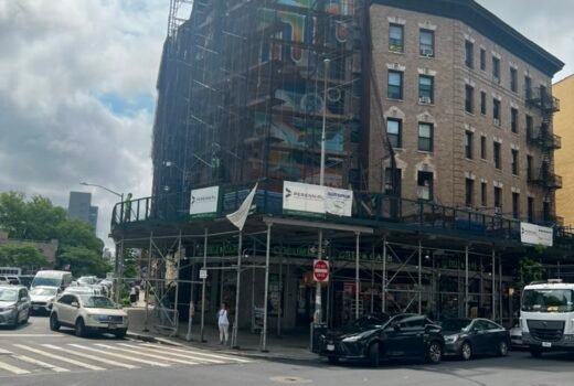 Pipe scaffolding removal 566 west manhattan