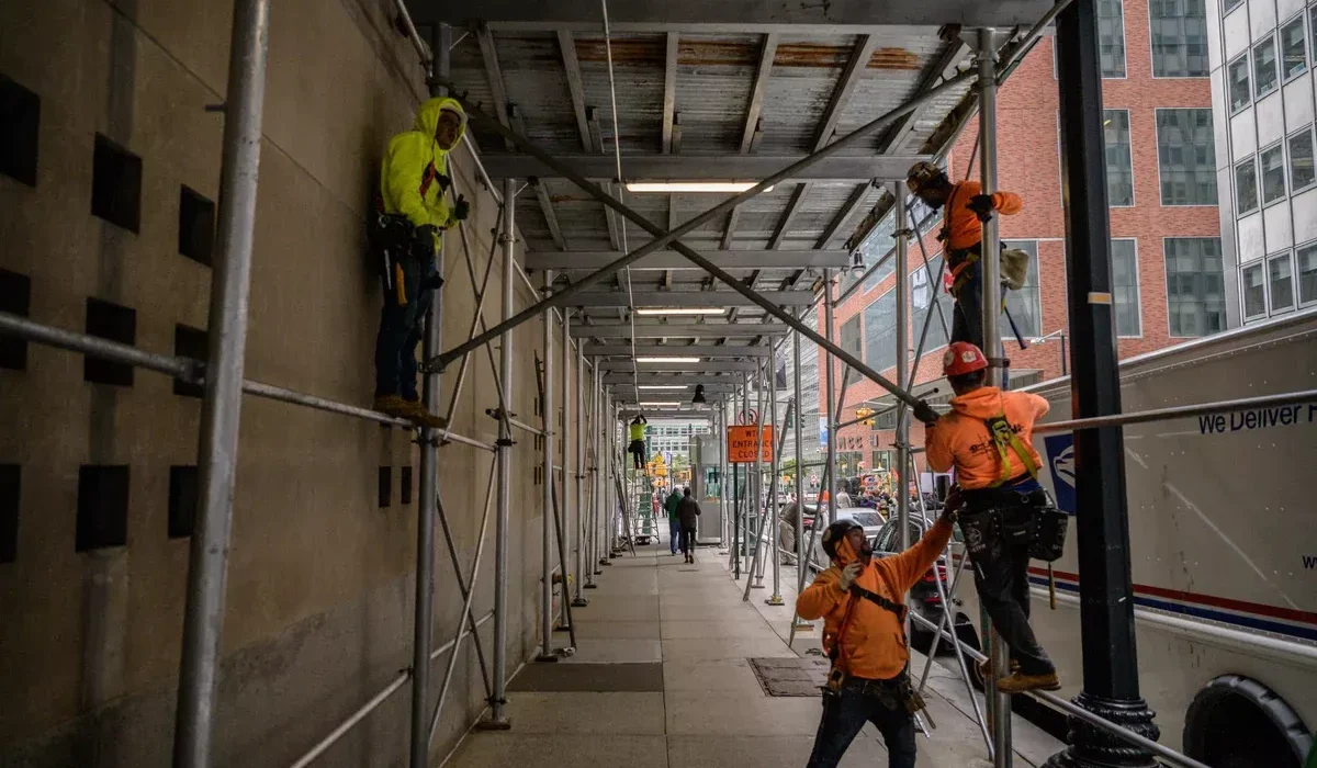 Sidewalk shed installation nyc