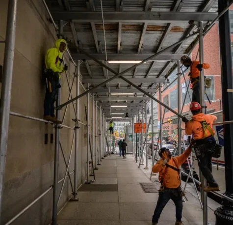 Sidewalk shed installation nyc