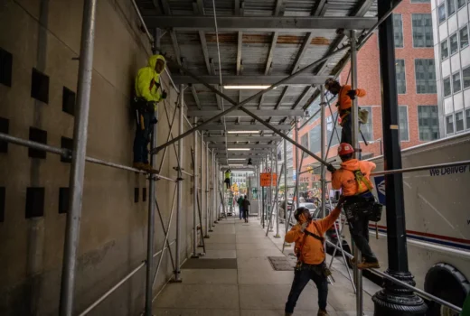 Sidewalk shed installation nyc
