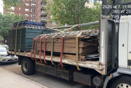 410 10th Avenue Manhattan sidewalk shed installation