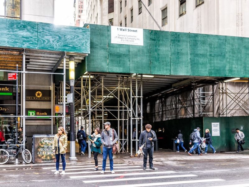 sidewalk shed New York
